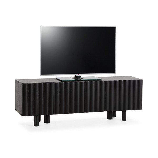 Čierny TV stolík z mangového dreva 160x55x40 cm Tamira – MOME-image-3