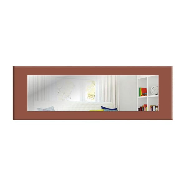 Nástenné zrkadlo s hnedým rámom Oyo Concept Eve, 120 x 40 cm
