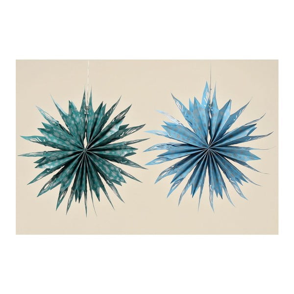 Sada 2 dekoratívnych papierových hviezd Boltze Holly, 56 cm
