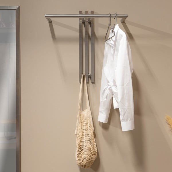 Kovový nástenný vešiak v striebornej farbe 65 cm Senza – Spinder Design-image-3