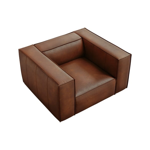 Koňakovohnedé kožené kreslo Madame - Windsor & Co Sofas-image-3