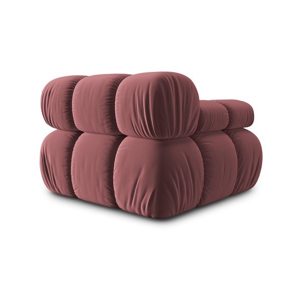 Ružový zamatový modul pohovky (ľavý roh) Bellis – Micadoni Home-image-4