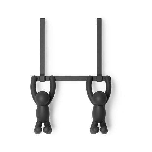 Čierny plastový vešiak na dvere 22 cm Buddy - Umbra-image-3