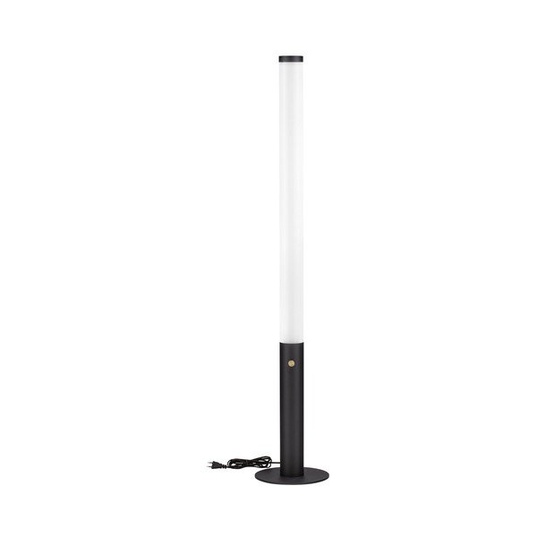 Matne čierna oceľová LED stojacia lampa so stmievačom s tienidlom z akrylového skla (výška  141 cm) Glaze – Nova Luce