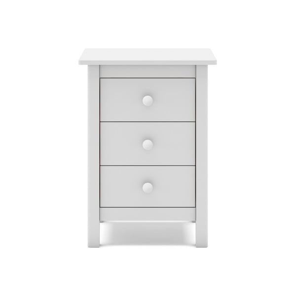 Biely detský nočný stolík z borovicového dreva Max - Marckeric-image-2