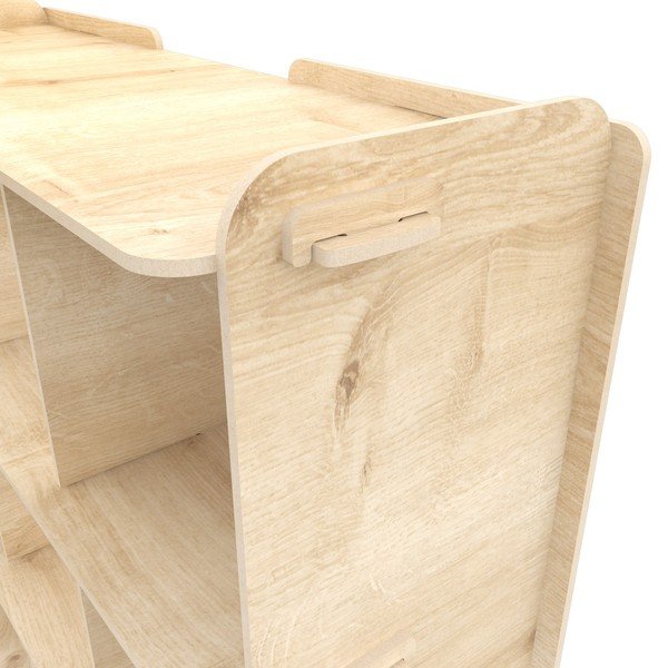 Knižnica v dekore duba v prírodnej farbe 92,5x132 cm Zimba - Kalune Design-image-2