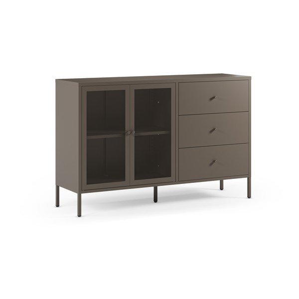 Sivá kovová komoda 140x90x40 cm Fayna – Marckeric-image-3