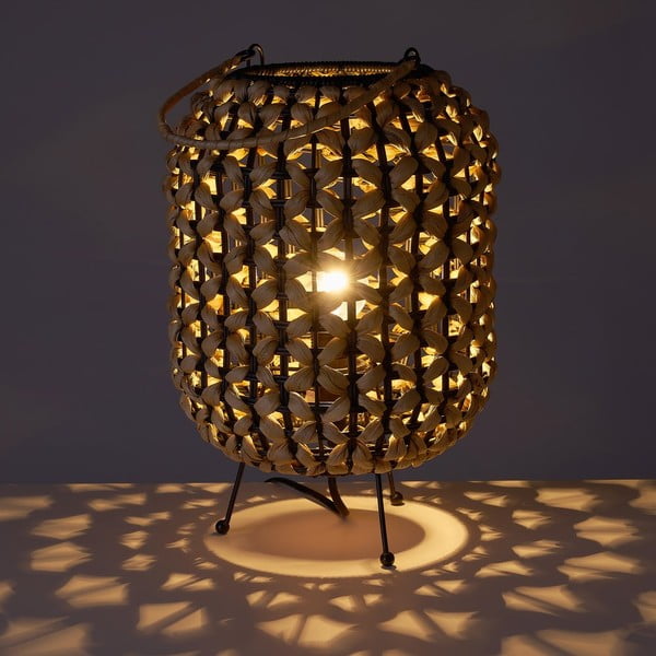 Čierna prírodná stolová lampa (výška 30 cm) – Casa Selección-image-1