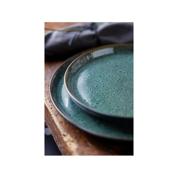 Zelený/čierny dezertný kameninový tanier ø 21 cm Gastro Green/Black – Bitz-image-2