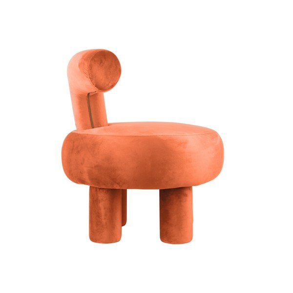 Oranžové zamatové kreslo Abrazo – Leitmotiv-image-3