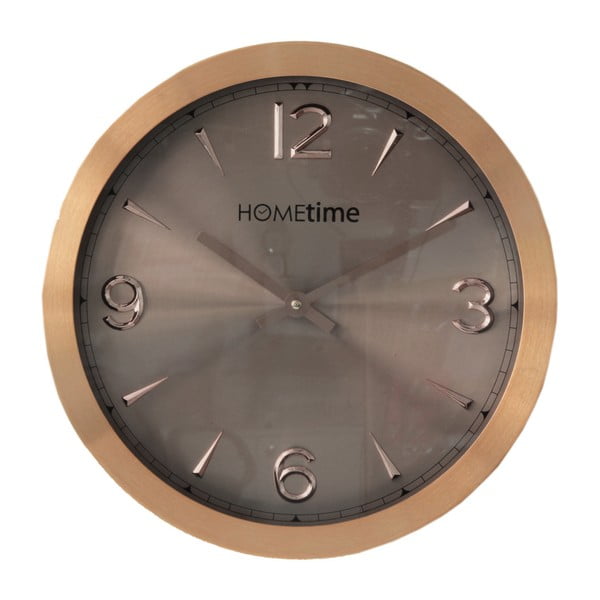 Medené nástenné hodiny Hometime Shimmer, 30 cm