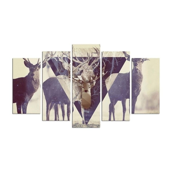 Päťdielny obraz Deer