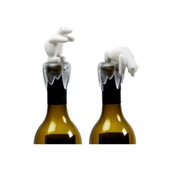 Uzáver na víno v tvare ľadového medveďa Qualy&CO Bottoms Up Bear