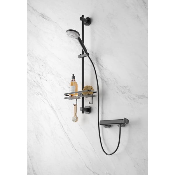 Čierna kúpeľňová polica Metaltex Origin-image-4