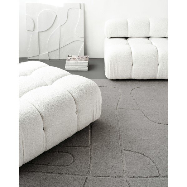 Sivý vlnený koberec 200x300 cm Morphic – Agnella-image-4