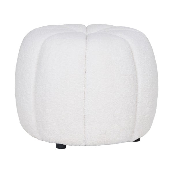 Biely taburet z textílie buklé Paisley – House Nordic-image-1