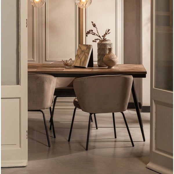 Béžové čalúnené jedálenské kreslá v súprave 2 ks Admit – WOOOD-image-1