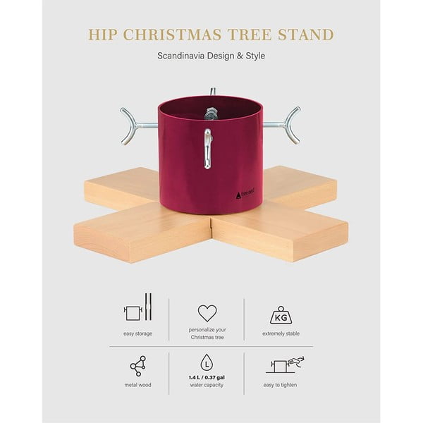 Stojan na vianočný stromček v striebornej farbe Tree Nest Hip-image-2