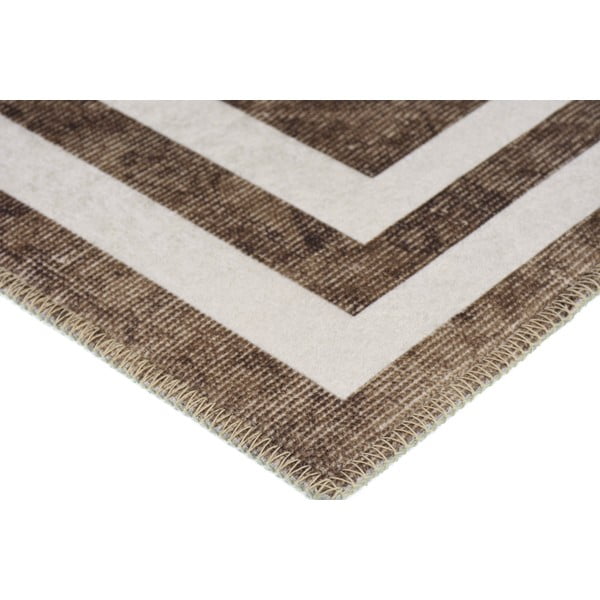 Hnedý prateľný koberec 150x80 cm - Vitaus-image-2