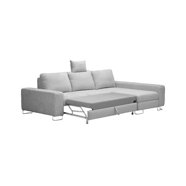 Svetlosivá rohová rozkladacia pohovka Windsor & Co Sofas, pravý roh Alpha-image-2