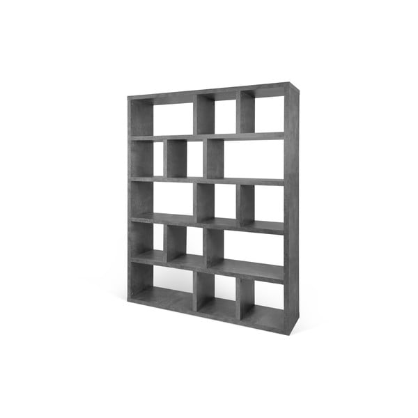 Sivá knižnica v dekore betónu 150x198 cm Berlin – TemaHome-image-2
