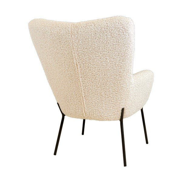 Krémovobiele kreslo z umelej kožušiny Glasgow – Bonami Essentials-image-4