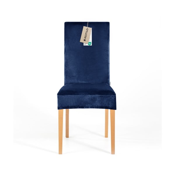 Modré napínacie poťahy v súprave 4 ks na stoličku 48 cm Sento – Restilo-image-2