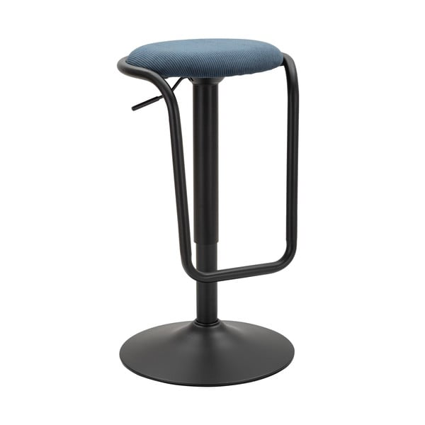 Čalúnená barová stolička s nastaviteľnou výškou v petrolejovej farbe/čierna (výška sedadla 61 cm) Destiny – Mauro Ferretti