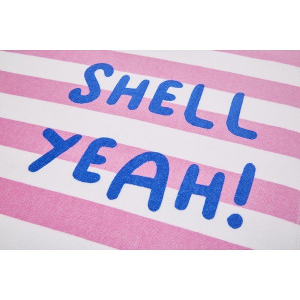 Ružová plážová osuška 160x76 cm Shell Yeah - Catherine Lansfield-image-1