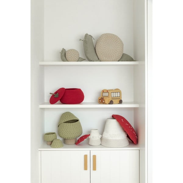 Krémový/šalviovozelený látkový detský kôš na hračky 60x24x30 cm Big Snail – Lorena Canals-image-4