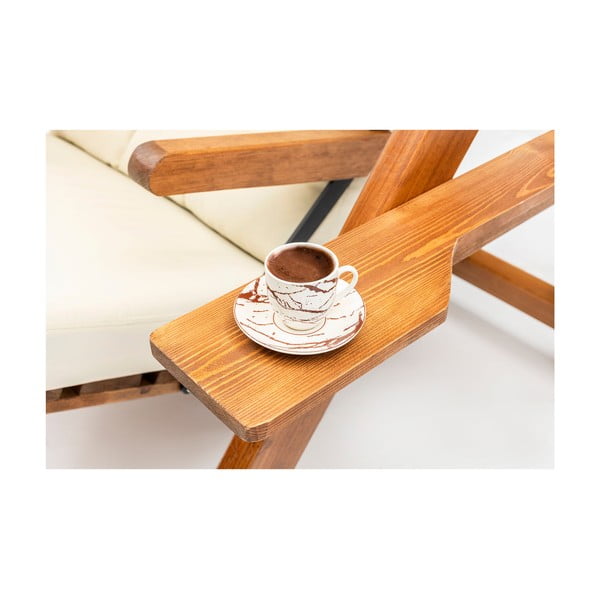 Drevená záhradná hojdačka v krémovo-prírodnej farbe Galata – Floriane Garden-image-4