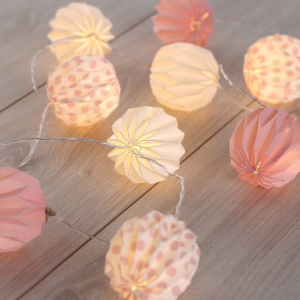 Transparentná LED svetelná reťaz DecoKing Pink, 10 svetielok, dĺžka 1,65 m-image-1