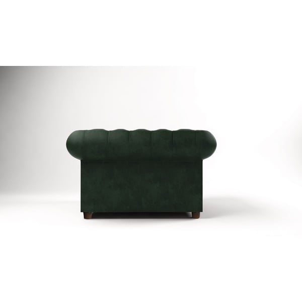 Tmavozelené zamatové kreslo Cambridge - Ropez-image-2
