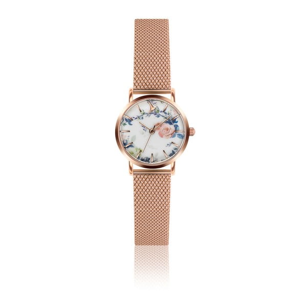 Dámske hodinky s remienkom z antikoro ocele v ružovozlatej farbe Emily Westwood Malia