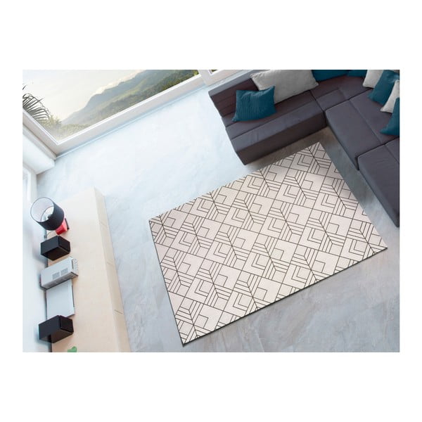 Bielo-béžový vonkajší koberec Universal Silvana Caretto, 80 x 150 cm-image-2