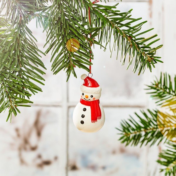 Kamenná vianočná ozdoba Snowman – Sass & Belle-image-1