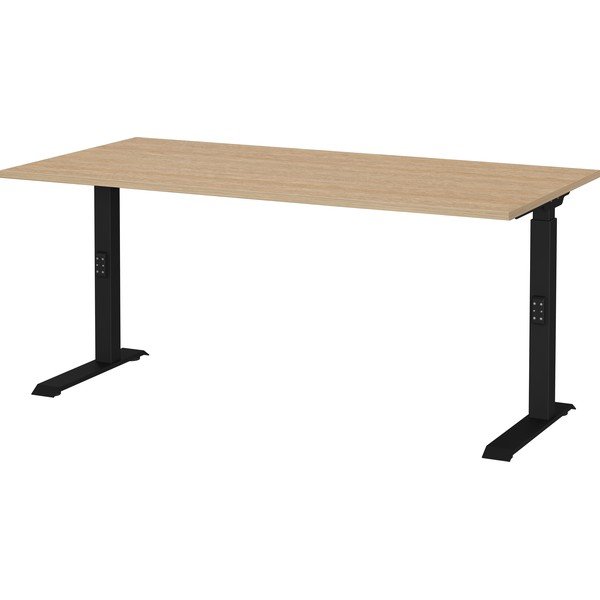 Polohovací pracovný stôl s doskou v dubovom dekore 80x160 cm Lissabon – Germania