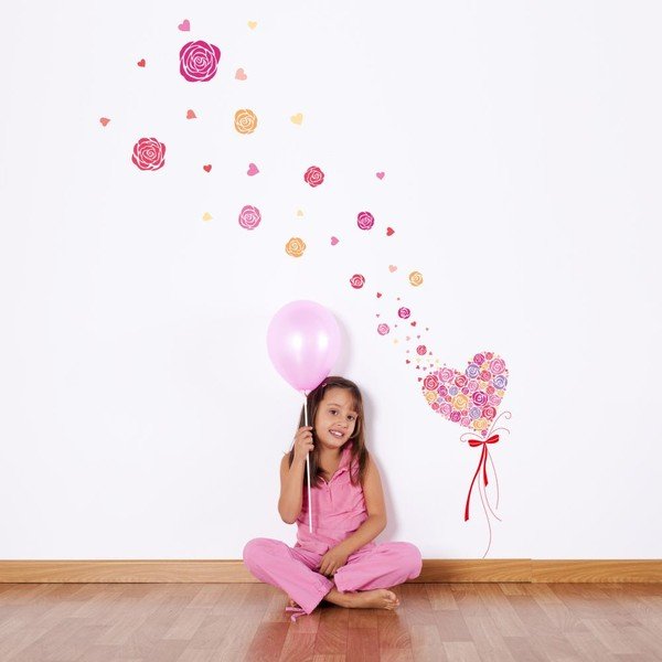 Samolepka Ambiance Flying Hearts And Roses-image-2