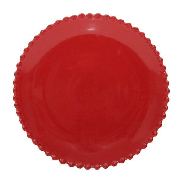 Rubínovočervený kameninový dezertný tanier Costa Nova Pearl, ⌀ 22 cm