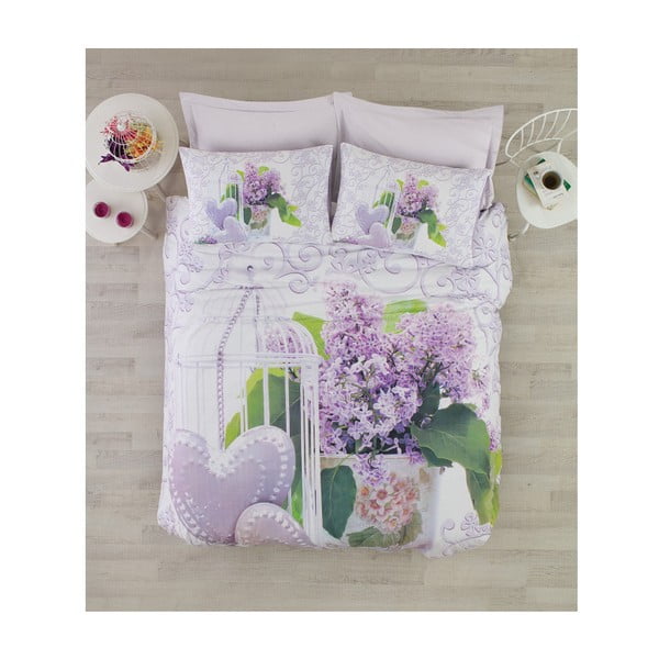 Obliečky s plachtou Lily Lilac, 200 x 220 cm