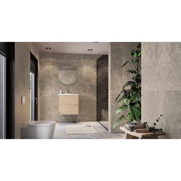 Závesná skrinka pod umývadlo v dekore duba v prírodnej farbe 61x61 cm Bodera – Germania-image-1
