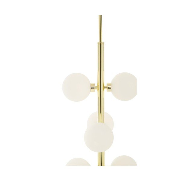 Biele/v zlatej farbe kovové závesné svietidlo so skleneným tienidlom ø 27 cm Trieste – Premier Housewares-image-4
