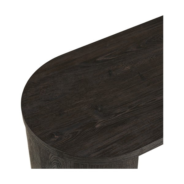 Tmavohnedý konzolový stolík v dekore duba 38x114 cm Bibione – House Nordic-image-4