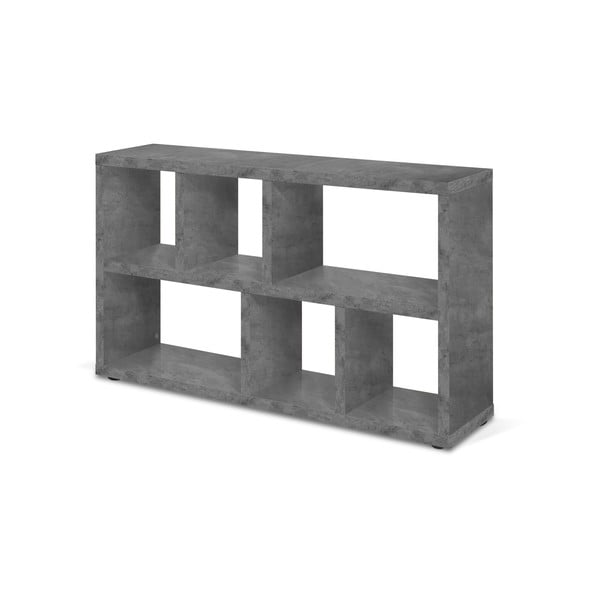 Sivá knižnica v dekore betónu 150x83 cm Berlin – TemaHome-image-4