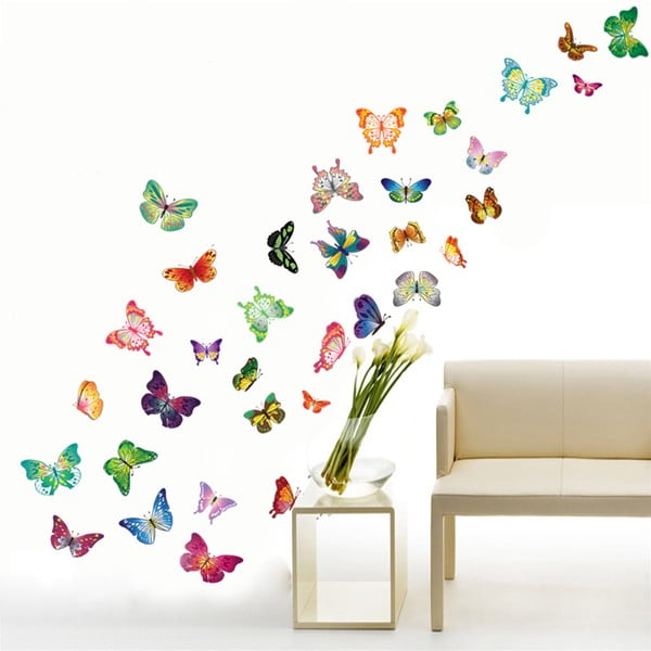 Samolepka na stenu Walplus Veselé motýliky