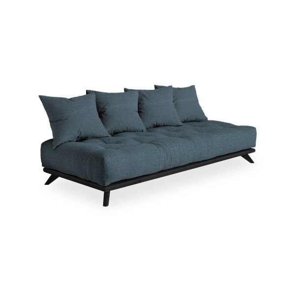 Pohovka s tmavomodrým poťahom Karup Design Senza Black/Deep Blue-image-3