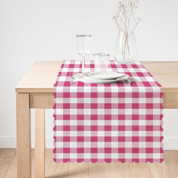 Behúň na stôl Minimalist Cushion Covers Pink Flannel, 45 x 140 cm