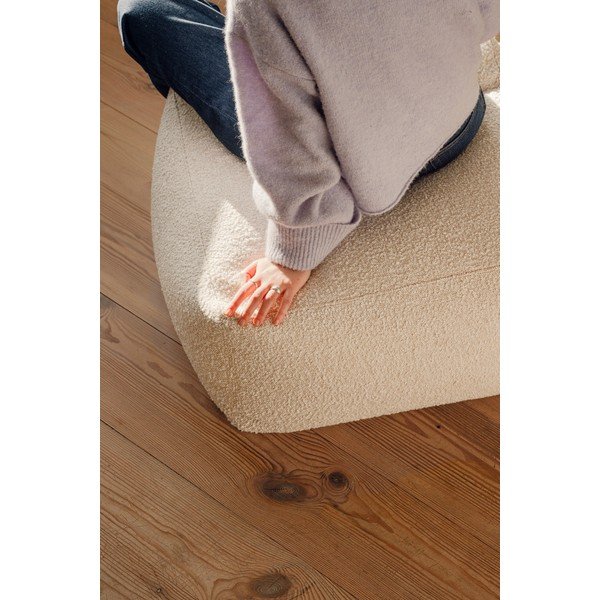 Béžový taburet z textílie buklé Keno – noo.ma-image-4