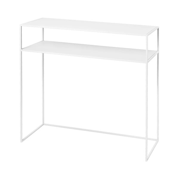 Biely kovový konzolový stolík 35x85 cm Fera – Blomus