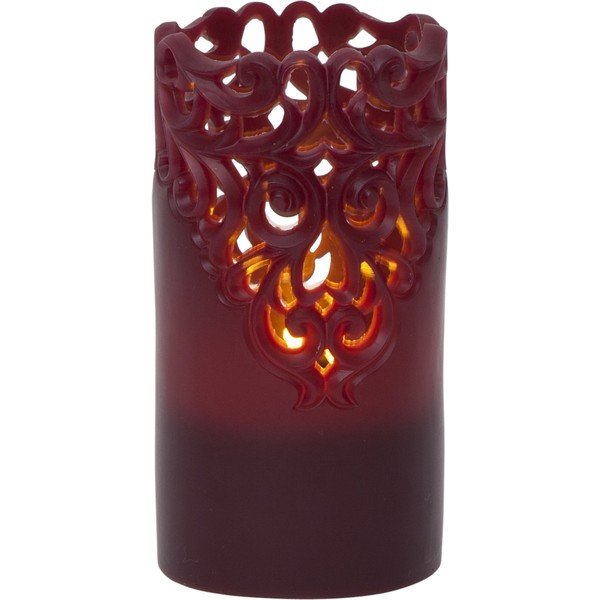 Červená vosková LED sviečka Star Trading Clary, výška 15 cm-image-2